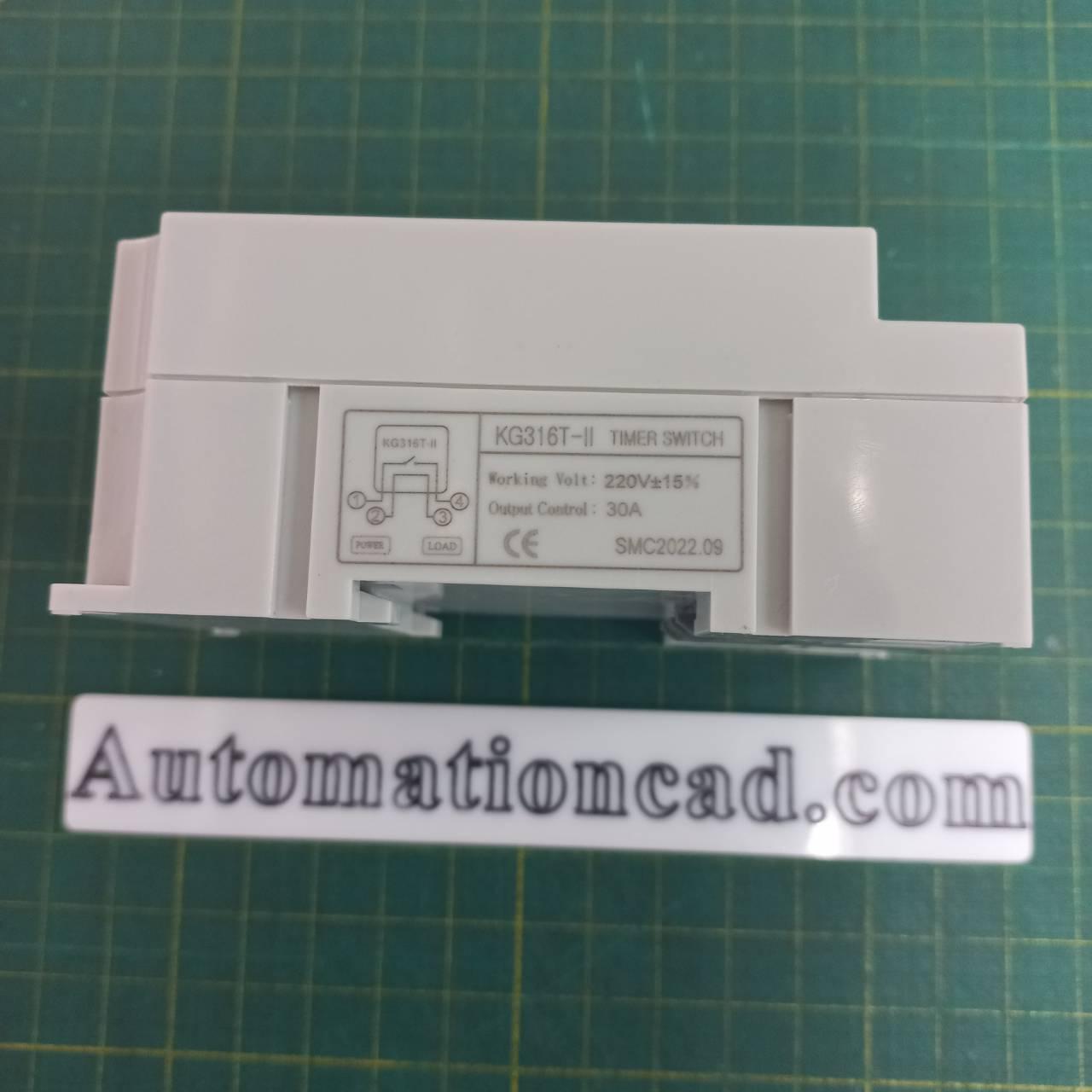 ไทม์เมอร์ KG316T-II 220VAC นาฬิกาตั้งเวลารายสัปดาห์ 16 โปรแกรม ไฟ 220VAC Timer Switch แบตเตอรี่ในตัว ทามเมอร์ KG316T