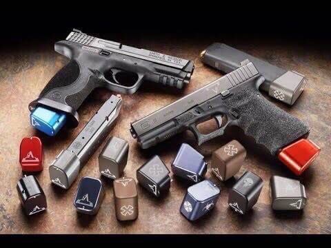 New.TARAN ยุทธวิธีนวัตกรรม-อาวุธฐาน อลูมิเนียม PAD KIT สำหรับ GLOCK The USPA IPSC และ IDPACS กีฬา ส้นแมกอลูมิเนียม cnc. สำหรับปืน GLOCK 9/40 + เพิ่ม 2 นัด ขนาด 9 mm. + เพิ่ม 2 นัด ขนาด .40 มีมา 6 สี ราคาพิเศษ