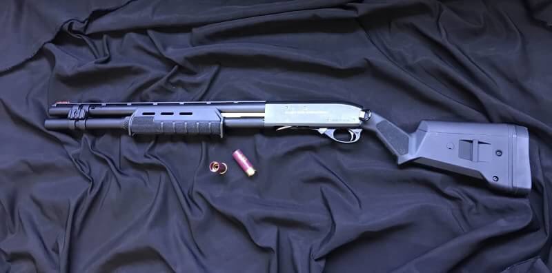 New.A.P.S. CAM 870 SAI Deluxe Match Shotgun (CO2 Shell Eject) Quick Overview A.P.S. CAM 870 SAI Deluxe Match Shotgun (CO2 Shell Eject) 1/1 Scale High Performance Assembled CO2 Gas Powered Shotgun Metal Receiver Body Metal Outer Barrel & Magazine Extension