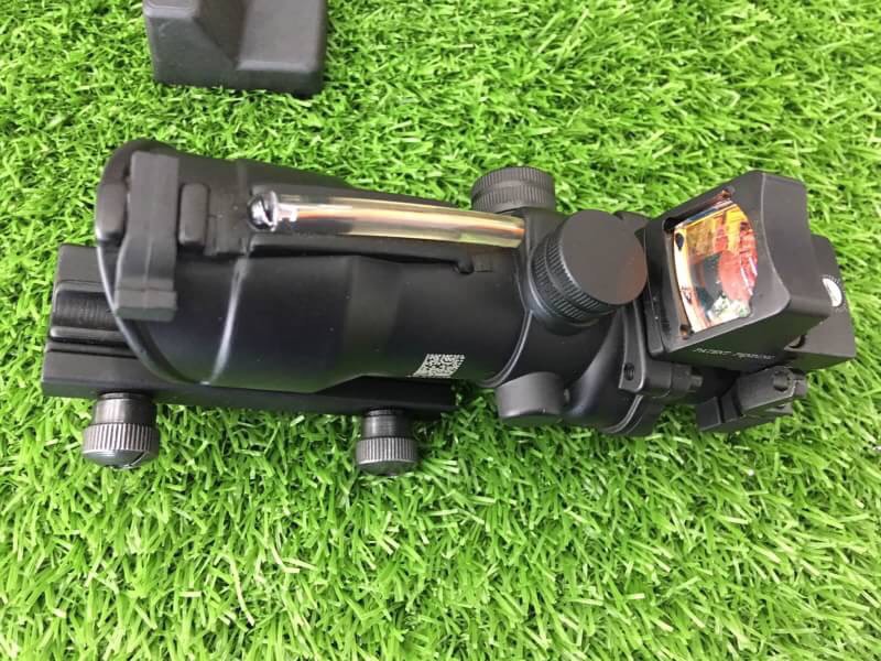 New.Trijicon ACOG TA31 Style 4x32 Scope Red Illuminated Auto Brightness W/ RMR RM01 Red Dot Reflex Sight(Red Type,Black) ราคาพิเศษ