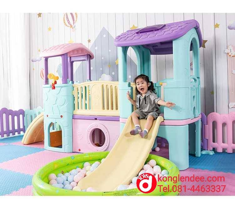 บ้านน้อย 2 ชั้นสีพลาเทล