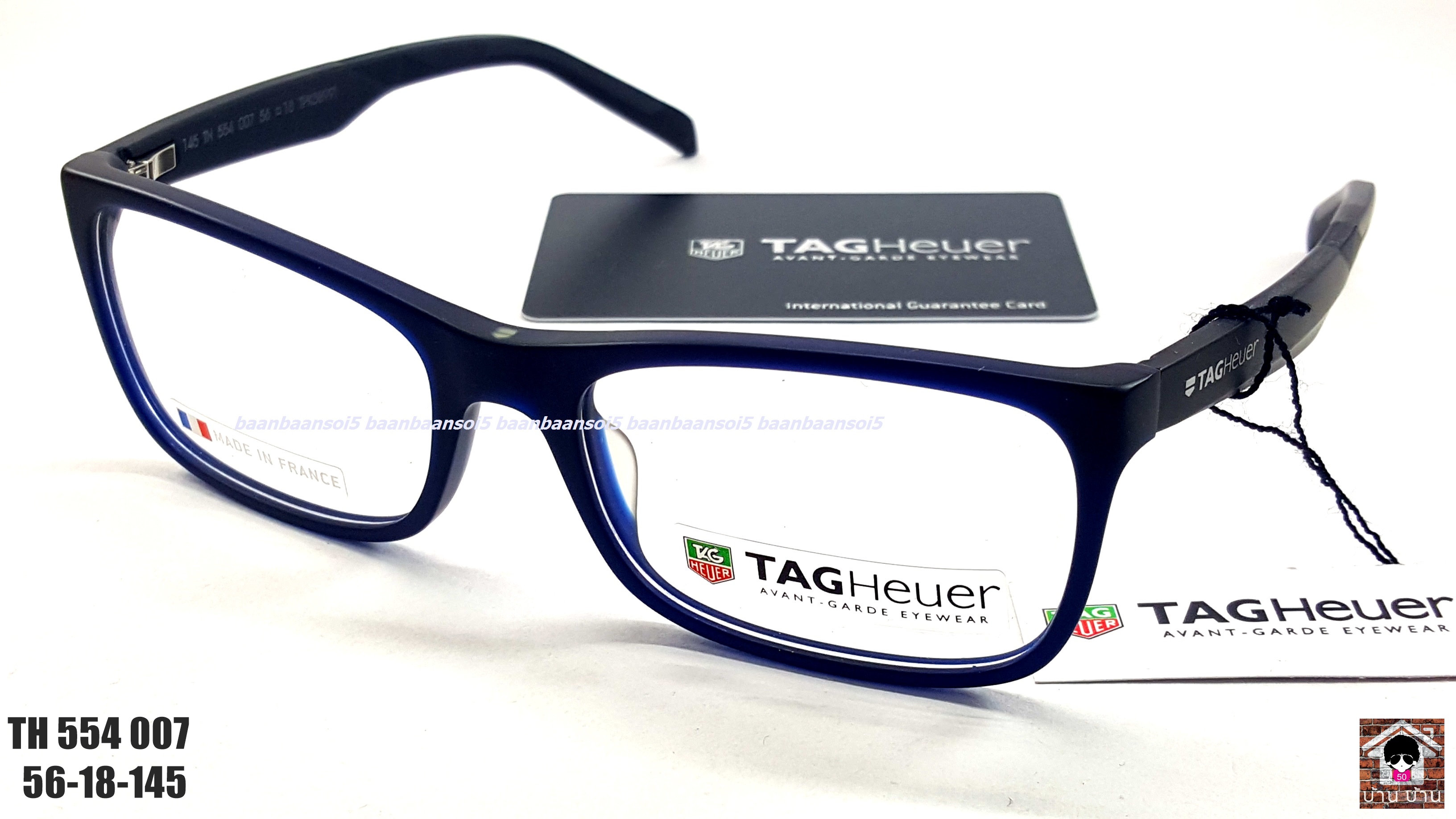 TAG HEUER TH 554 007 Eyeglasses Authentic โปรโมชั่น กรอบแว่นตาพร้อมเลนส์ HOYA ราคา 6,200 บาท