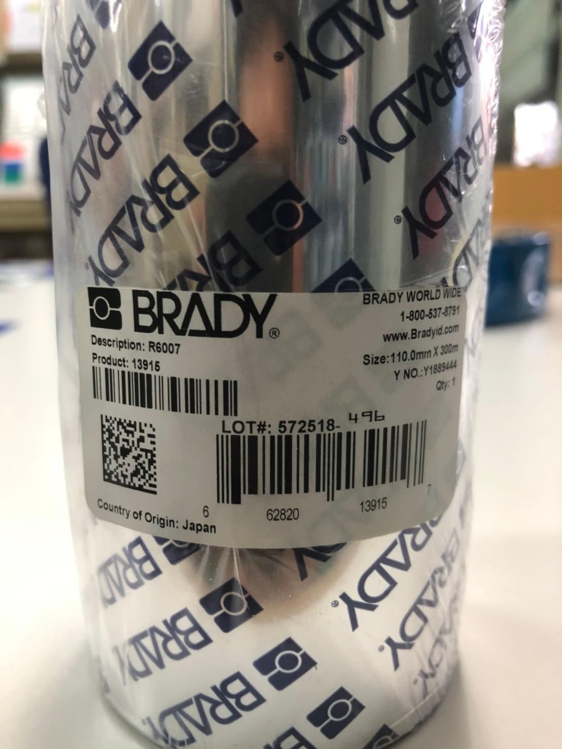 BBP81-R6007 ผ้าหมึกสำหรับเครื่องพิมพ์สติ๊กเกอร์ - BRADY LABEL PRINTER