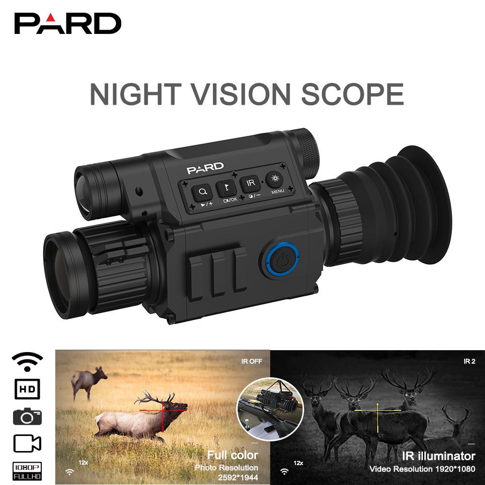 PARD NV008 อินฟราเรด Night Vision Scope WIFI APP 6.5-12X IR Night Vision Riflescope 5 W 850nm NV Monocular ปรับ Picatiny