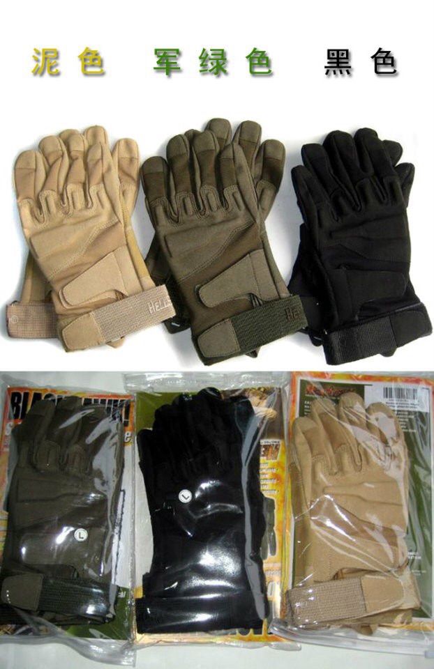 ถุงมือ Blackhawk Outdoor Full Finger Assault Soldier Gloves Black เต็มนิ้ว ดำ ทราย เขียว
