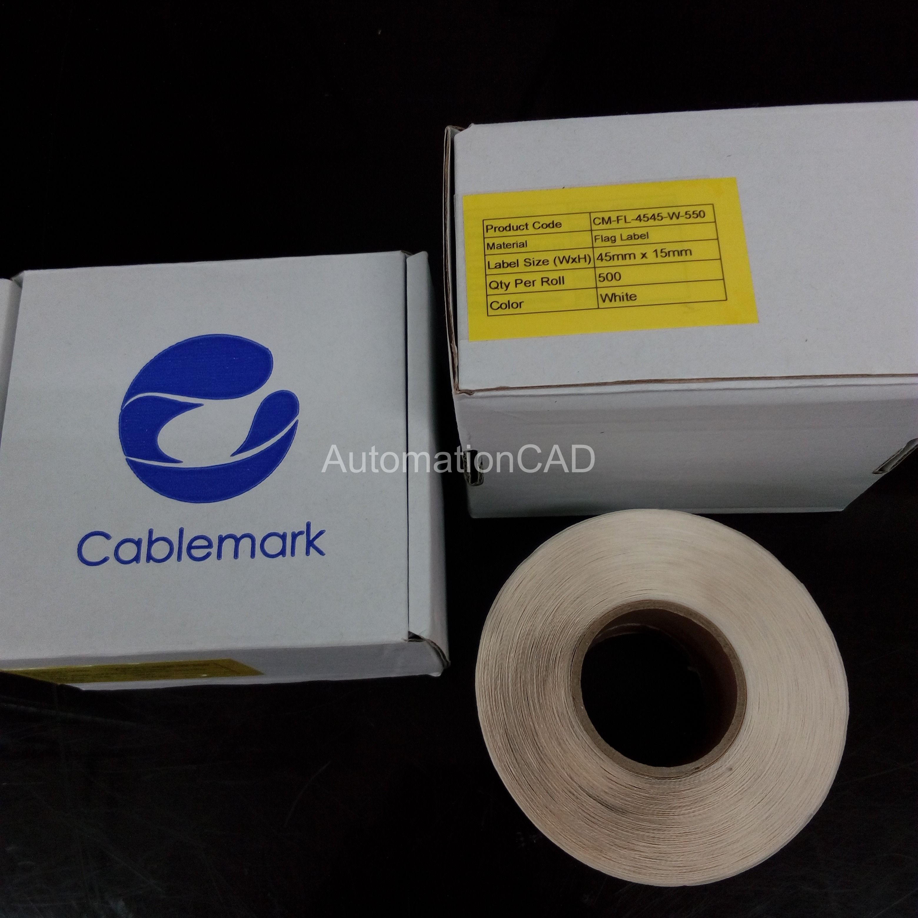 สติ๊กเกอร์มาร์คสายไฟ แบบธง 45mm x 15mm หางสั้น กึ่งสำเร็จรูป เบอร์มาร์คสายไฟ CABLE MARKER