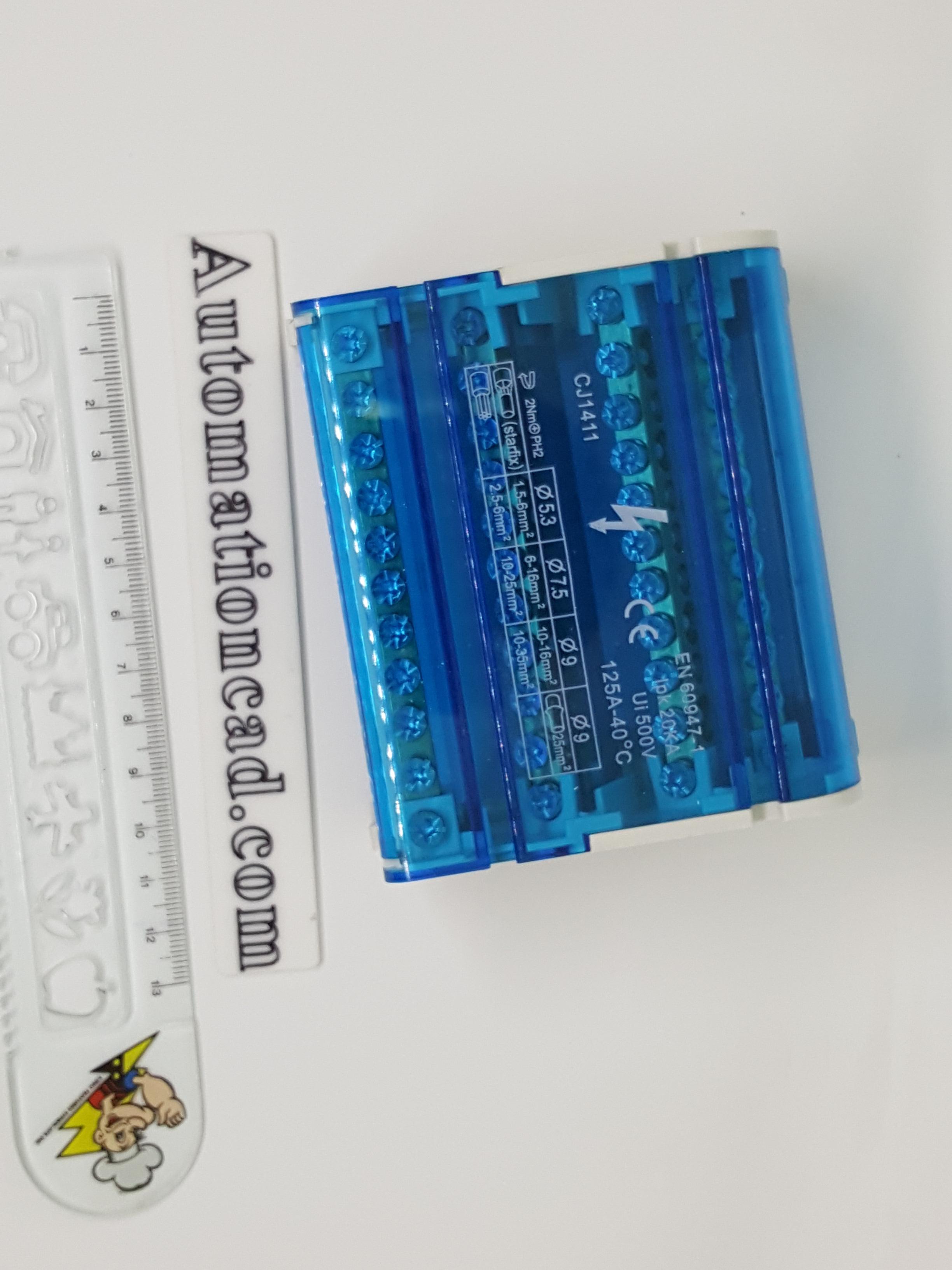 BAR กระจายไฟฟ้า 1 แถว 10 ช่อง แบบเปลือย BAR GROUND บาร์กราวด์