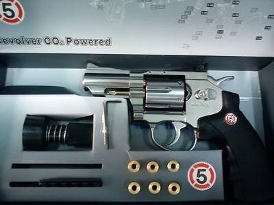 New.ลูกโม่ .357 แม็กนั่ม WinGun Revolver Co2. Powored 708S 2.5" ลูกเบอร์1