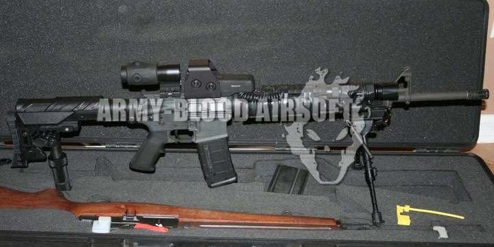 New.CAA SRS Multi Position Sniper Stock For M16/SR25/A2 GBB Rifle (A Type,Black)
