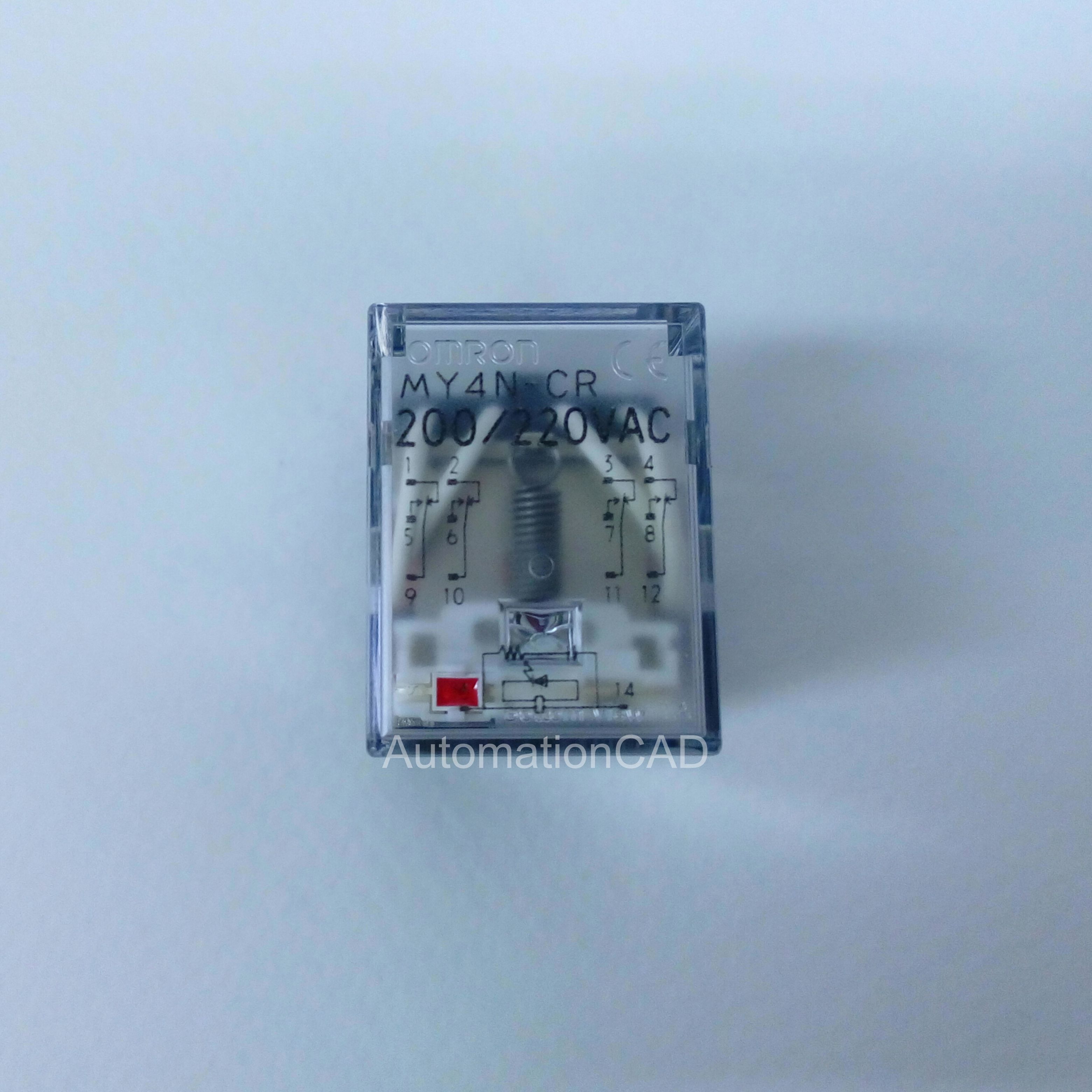 RELAY OMRON รีเลย์ 4 contact มีไฟ LED MY4N-CR 200/220 VAC