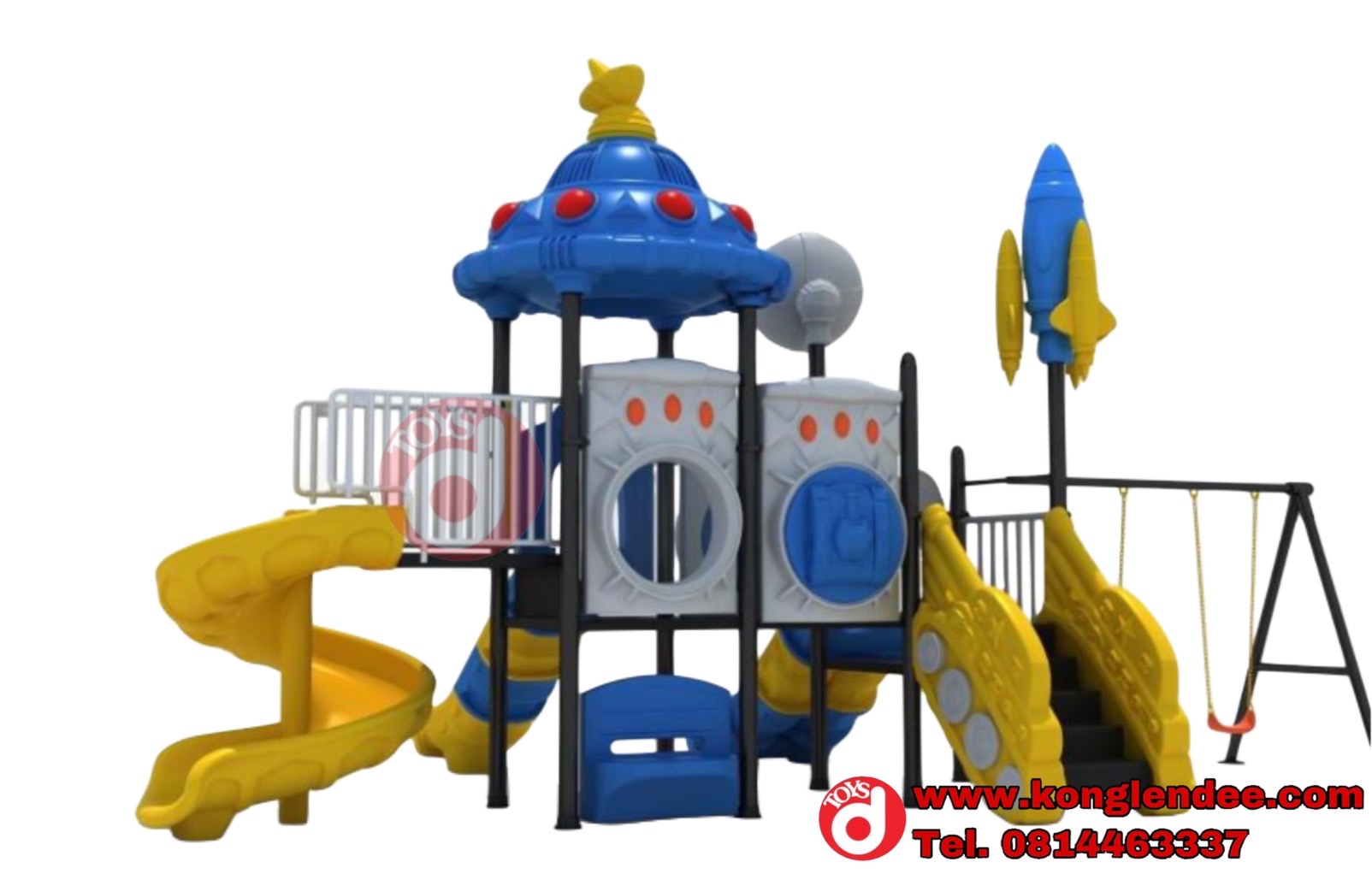 เครื่องเล่นสนาม ชุุดรถถังจรวดพร้อมชิงช้า