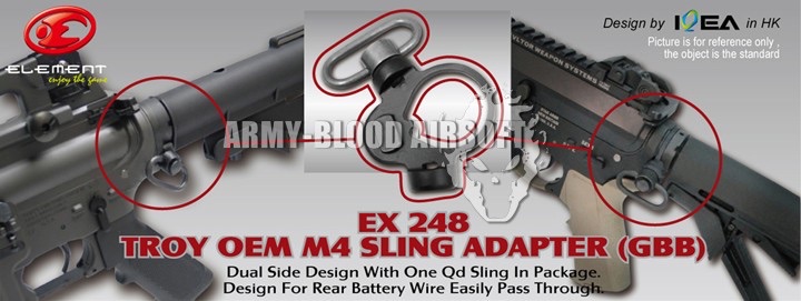 (WA M4) Troy OEM M4 QD-Sling Adapter End Plate (BK/TAN)prev next