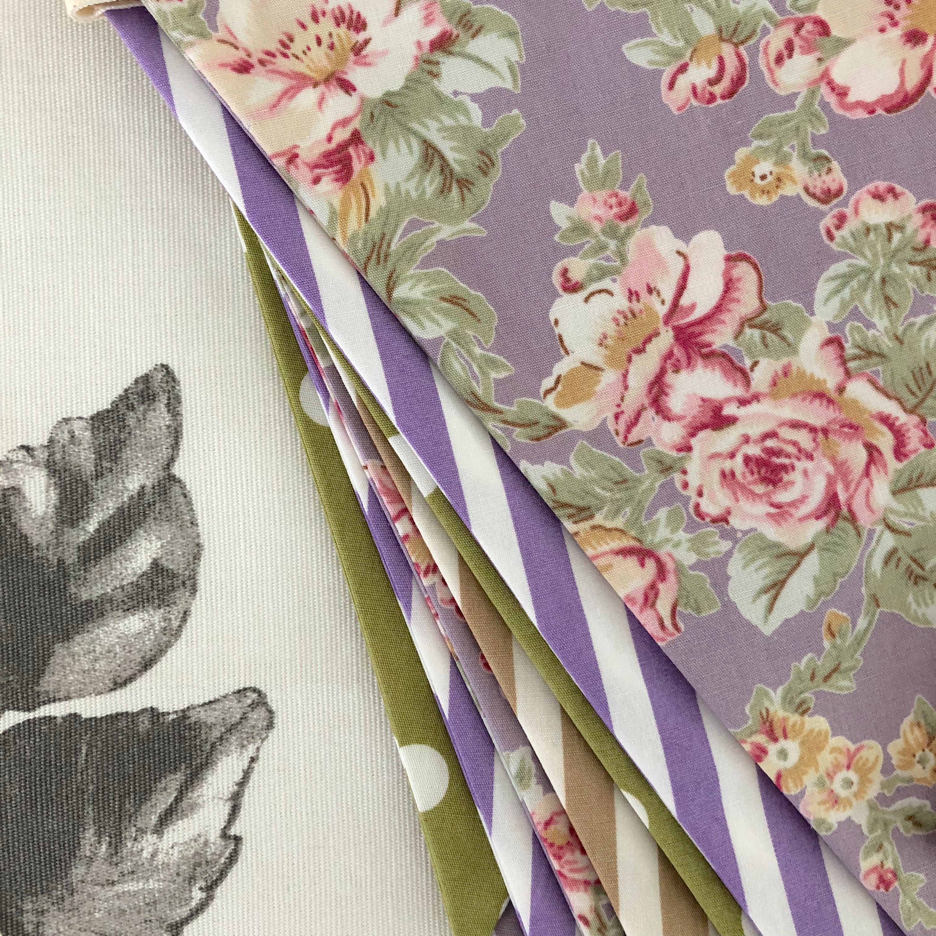 ธงผ้าสีพาสเทล วินเทจ ผ้าคอตตอนชนิด100%