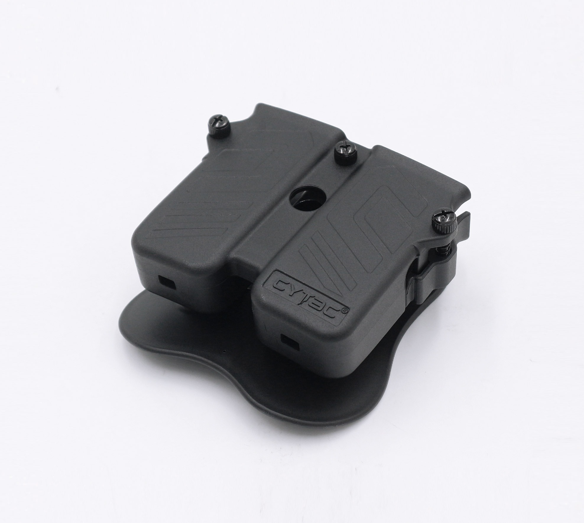 ซองแม็กกาซีนคู่ Cytac ( UNIVERSAL DOUBLE MAGAZINE POUCH ) ♦️ผลิตจาก Polymer เกรดคุณภาพ แข็งแรงทนทาน ♦️ใช้งานได้กับแม็กหลากหลายรุ่น ( ตามตารางแนบ ) ♦️สามารถปรับใช้ได้กับขนาด 9MM, .40, .45 Caliber ทั้งแม็กแถวเดี่ยวและแถวคู่ ( Single and