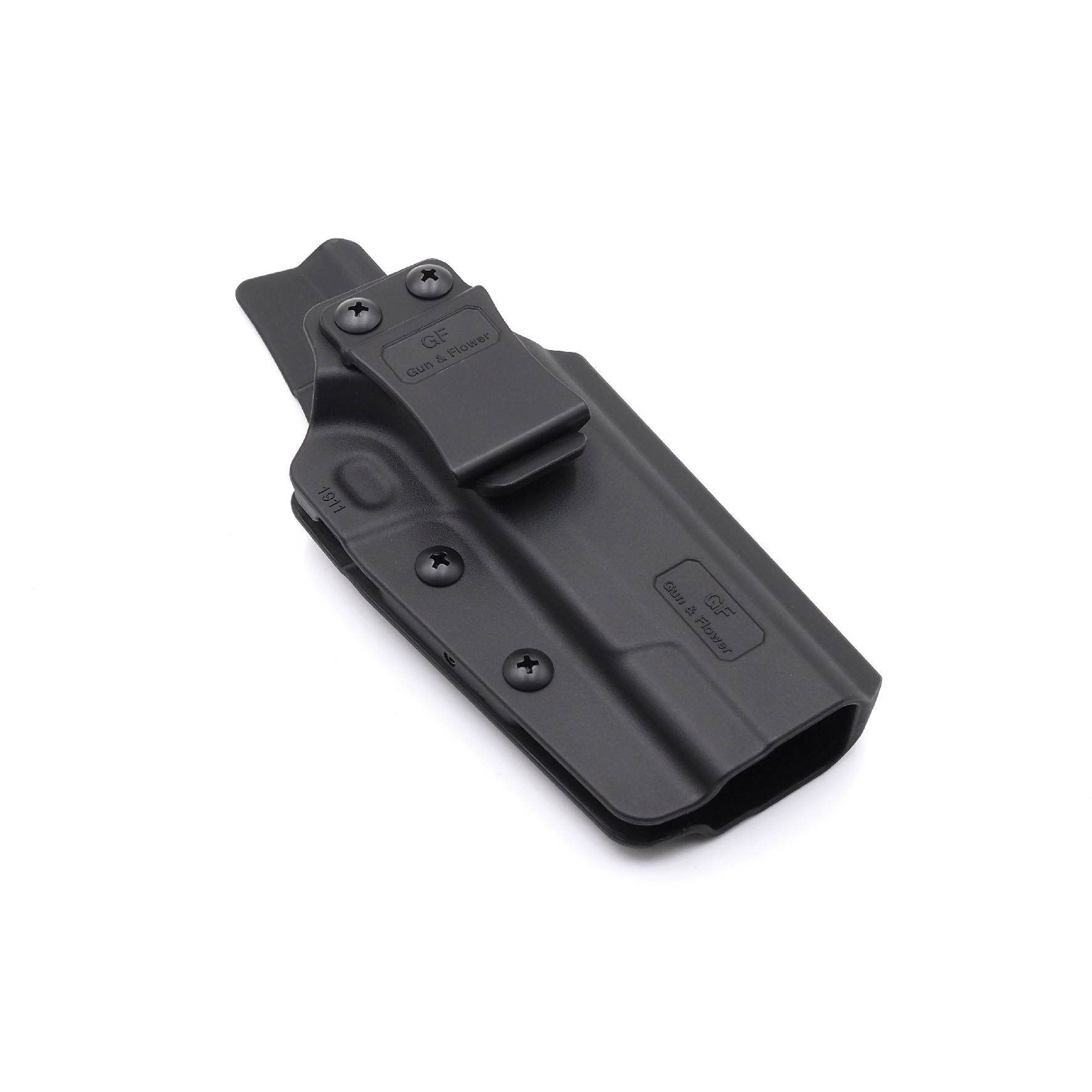 New. ซองปืนพกใน Polymer 1911 5” ( Gun Flower ) - ผลิตจาก วัสดุ PA66 ชนิดพิเศษ แข็งแรง ทนทาน - ด้านหลังเป็นคลิปเหน็บเข็มขัด มีตัวปรับกระชับ ได้ตามความต้องการ