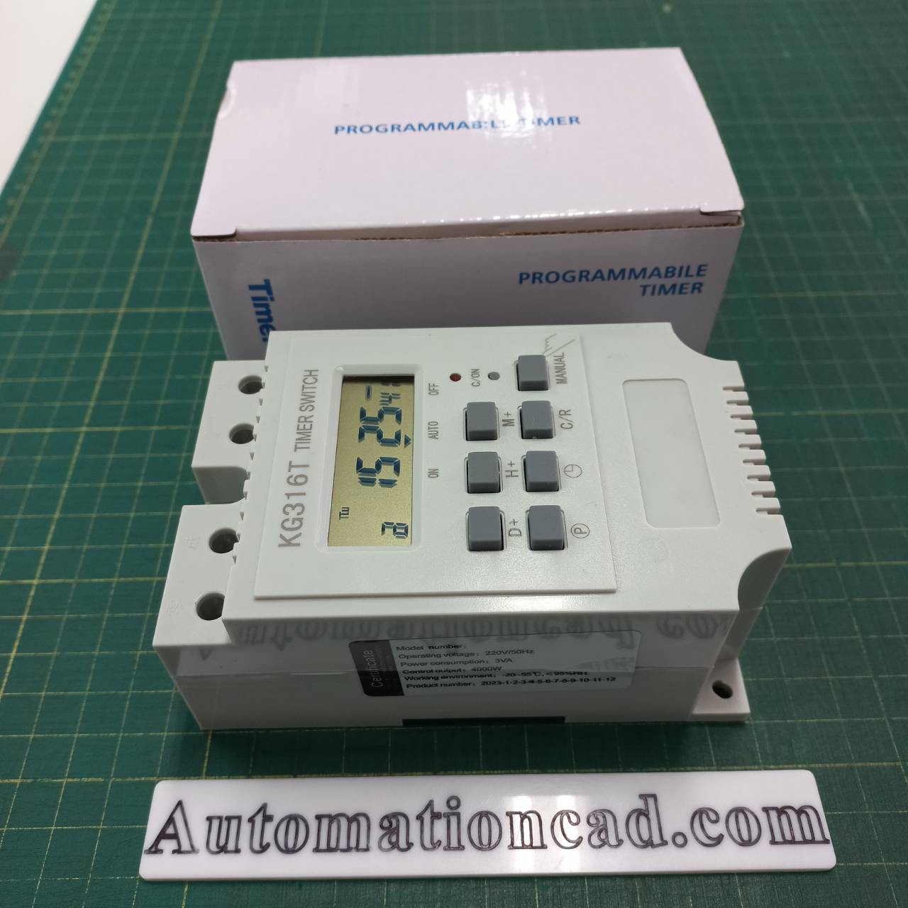 ไทม์เมอร์ KG316T 220VAC นาฬิกาตั้งเวลารายสัปดาห์ 30 โปรแกรม ไฟ 220VAC Timer Switch แบตเตอรี่ในตัว ทามเมอร์ KG316T