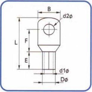 หางปลารุ่นหนาทรงยุโรป แบบท่อ CL 35-6 TLUG ใช้กับสาย 35 sq.mm (50 ชิ้น/ห่อ)