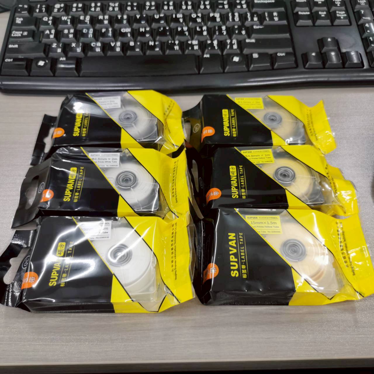 SUPVAN เทปท่อหดความร้อน สีขาว G08001E Ø3.5mm. ยาว 2 เมตร