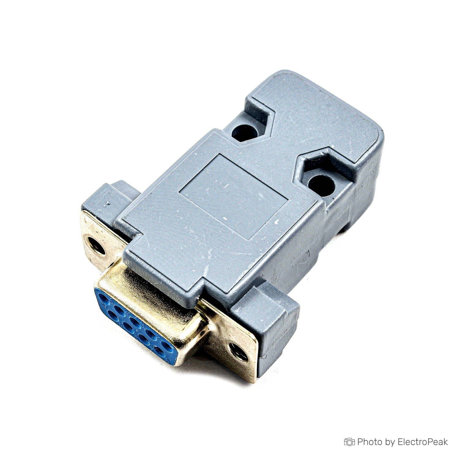 คอนเนคเตอร์ DB9 ตัวเมีย หัวคอนเนคเตอร์ เปลือกพลาสติก 9 Pins Connector