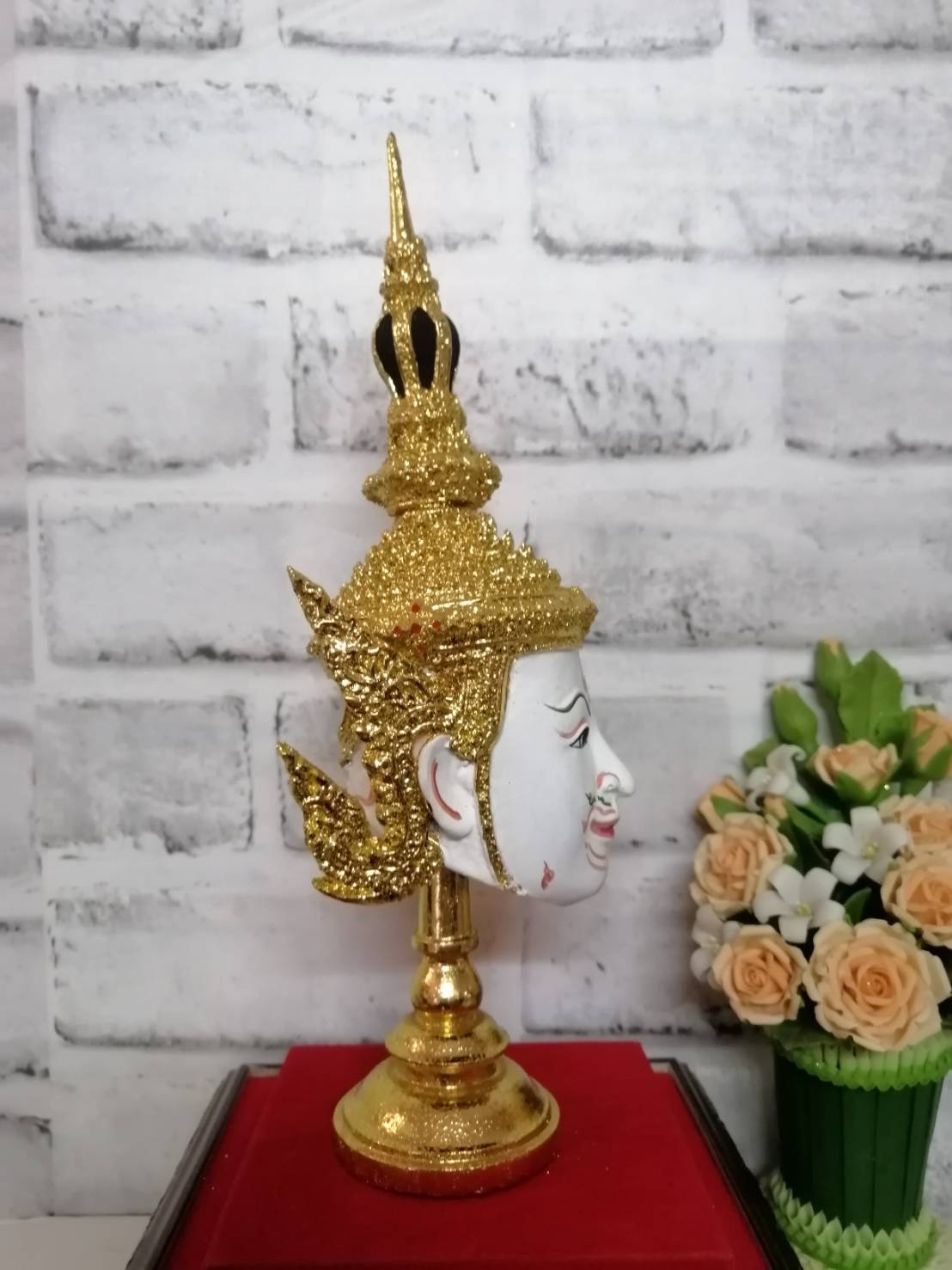 พระอิศวร ขนาดกลาง เรซิ่นปิดทอง พร้อมฐานปิดทอง