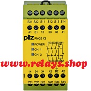 PilZ 774315 PNOZ X3 115VAC 24VDC 3n/o 1n/c 1so aT LiNE iD : RELAYS.SHOP