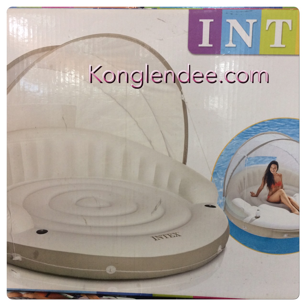 แพโซฟากลมพร้อมที่บังแดด Intex รุ่น 58292 (สีขาว)