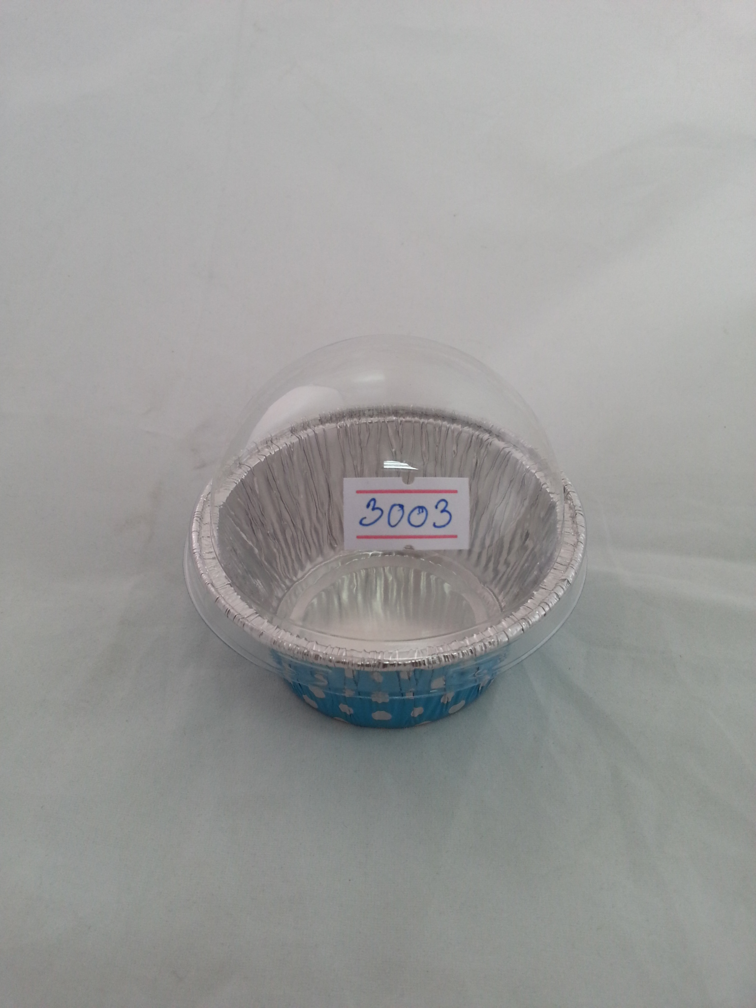 ถาดฟอยล์ 3003ฟ้าลายจุด 10ชุด+ฝา