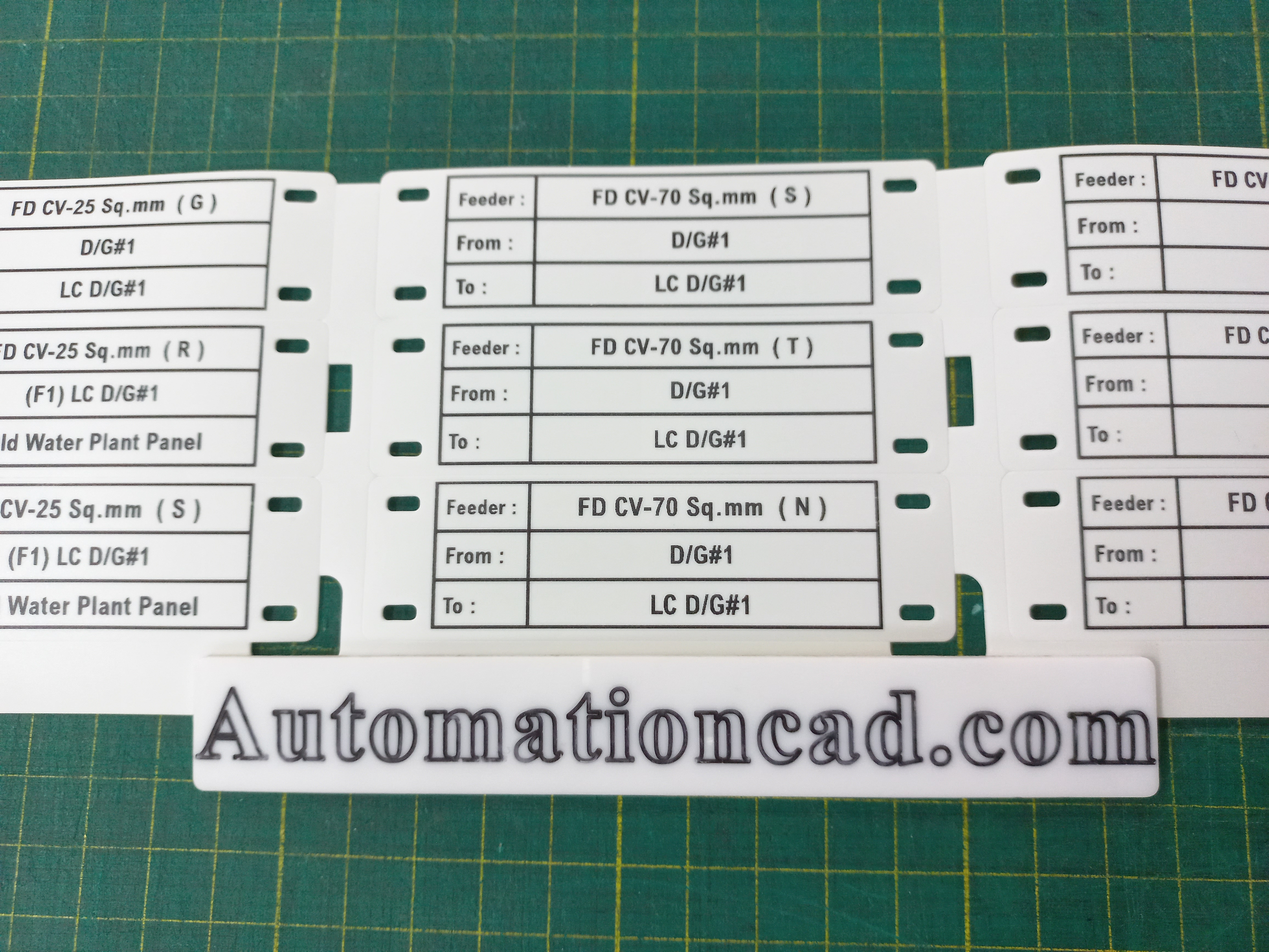 รับพิมพ์ TAG มาร์คสายไฟ สีขาว/สีเหลือง แบบ Low Smoke และ Normal