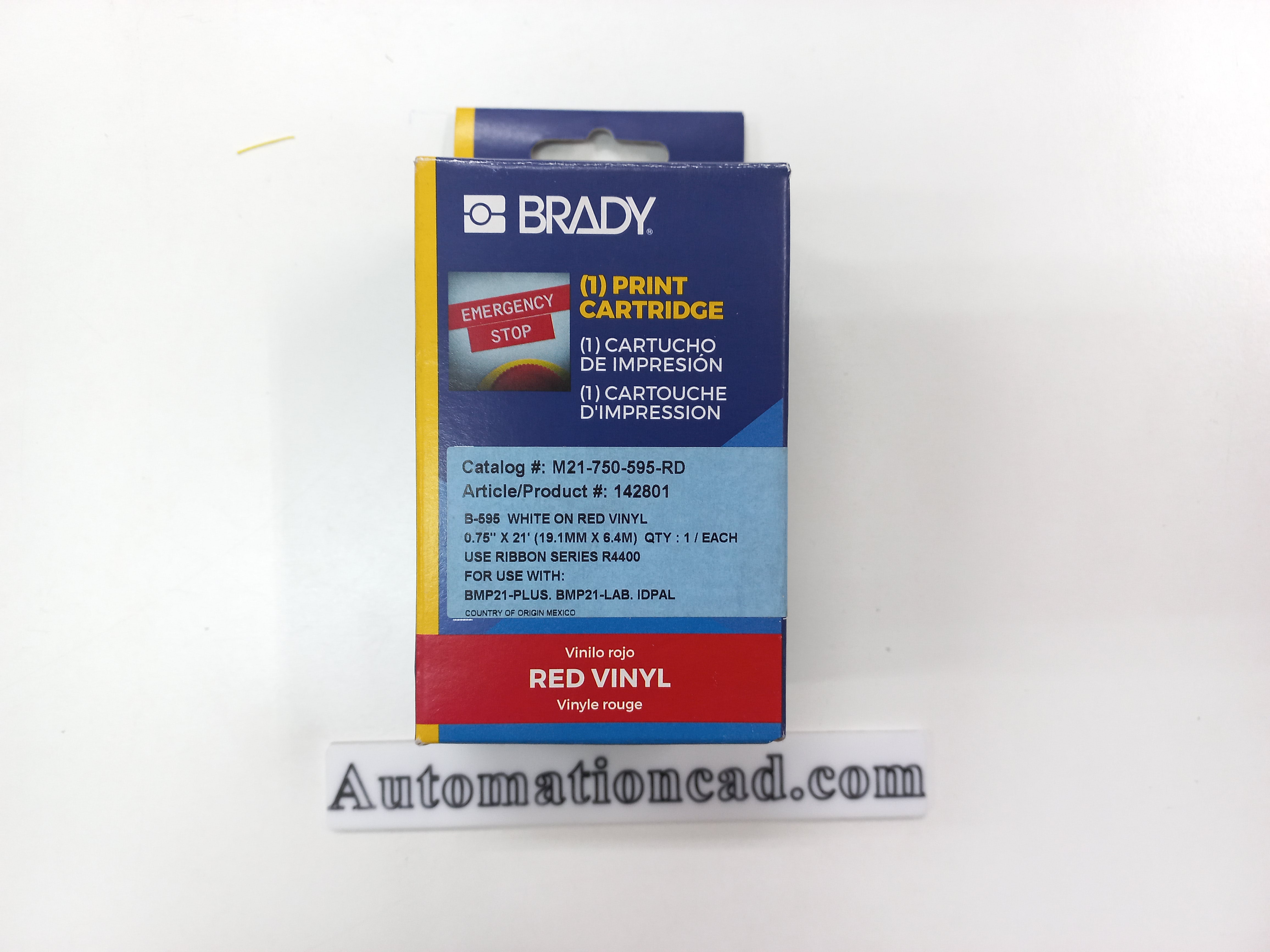 BRADY M21-750-595-RD สติ๊กเกอร์ BMP21-PLUS - BRADY LABEL PRINTER