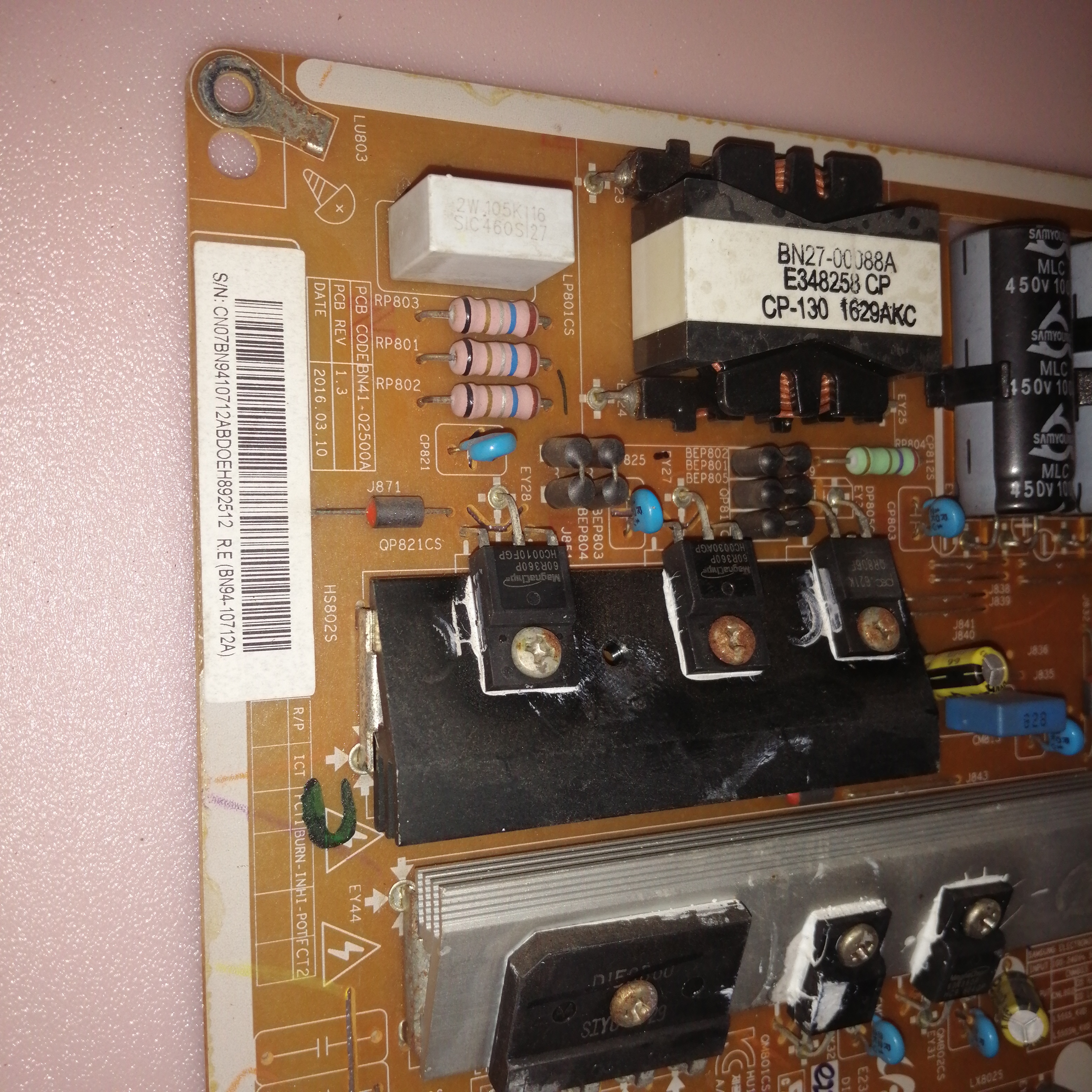 บอร์ดพาวเวอร์ซัพพลายซัมซุง 55KU6000K:B41-02500A:BN94-10712A