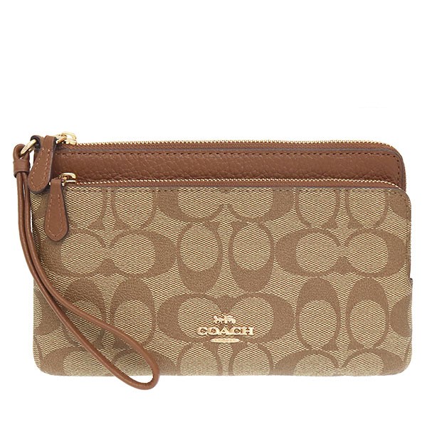 กระเป๋า Coach แท้ รุ่น C5576 DOUBLE ZIP WALLET IN SIGNATURE CANVAS