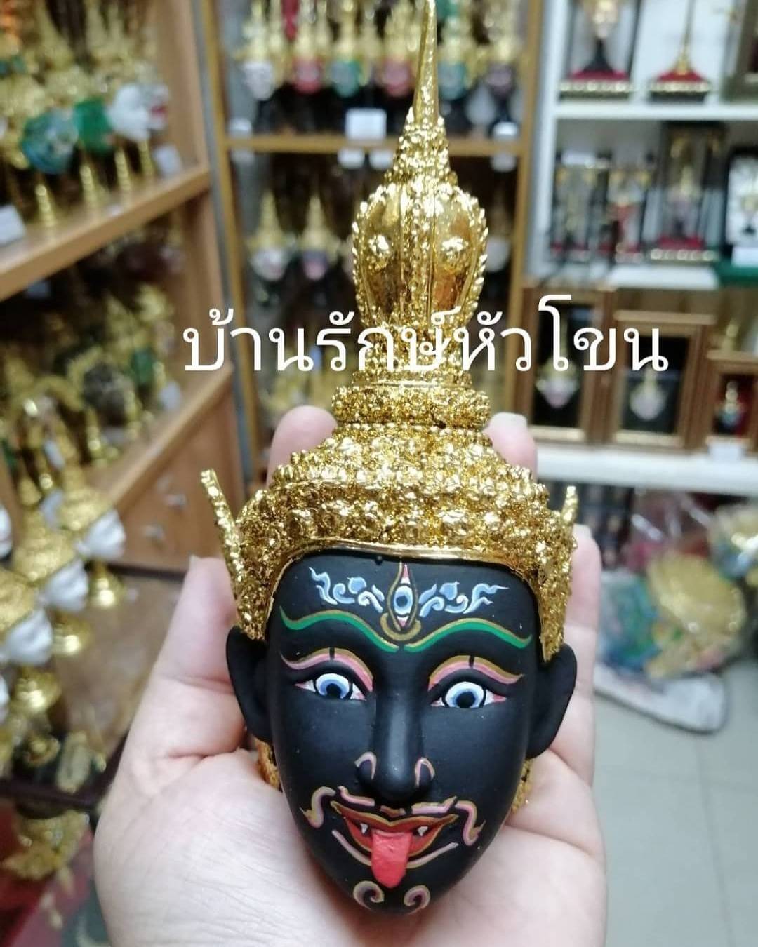 พระแม่กาลี ขนาดกลาง งานละเอียด เรซิ่นปิดทอง พร้อมฐานปิดทอง