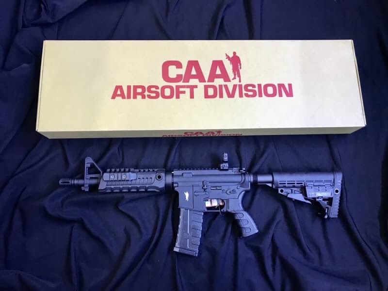 New.CAA Licensed Airsoft AEG Rifle by King Arms (Model: M4 CQB Black) ราคาพิเศษ