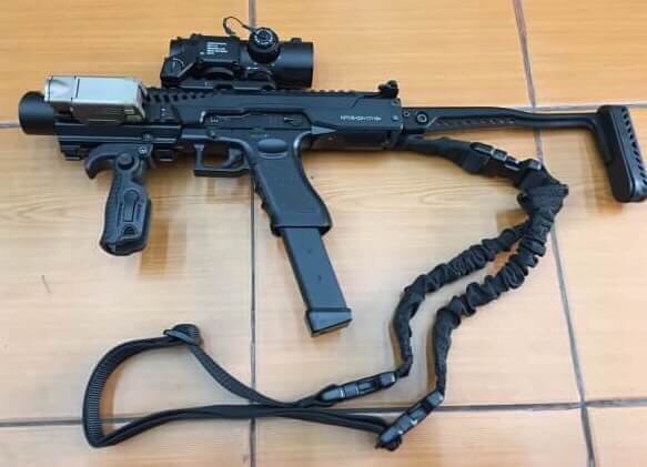 New.ชุดแต่ง KPOS GLOCK 17, 18, 19, 22, 23, 25, 31, 32, 37, 38 gen 3 and gen 4 pistols - ใช้งาน กับ ปืนจริง - วัสดุอะลูมีเนียม CNC แข็งแรง - พานท้ายก้านเหล็ก พับเก็บได้ - คันรั้งสไตล์ M4 / M16 / AR - มาพร้อม กริ๊ปมือ FGGK พับและปิดโกร่งไกปืนได้ ราคาพิเศษ