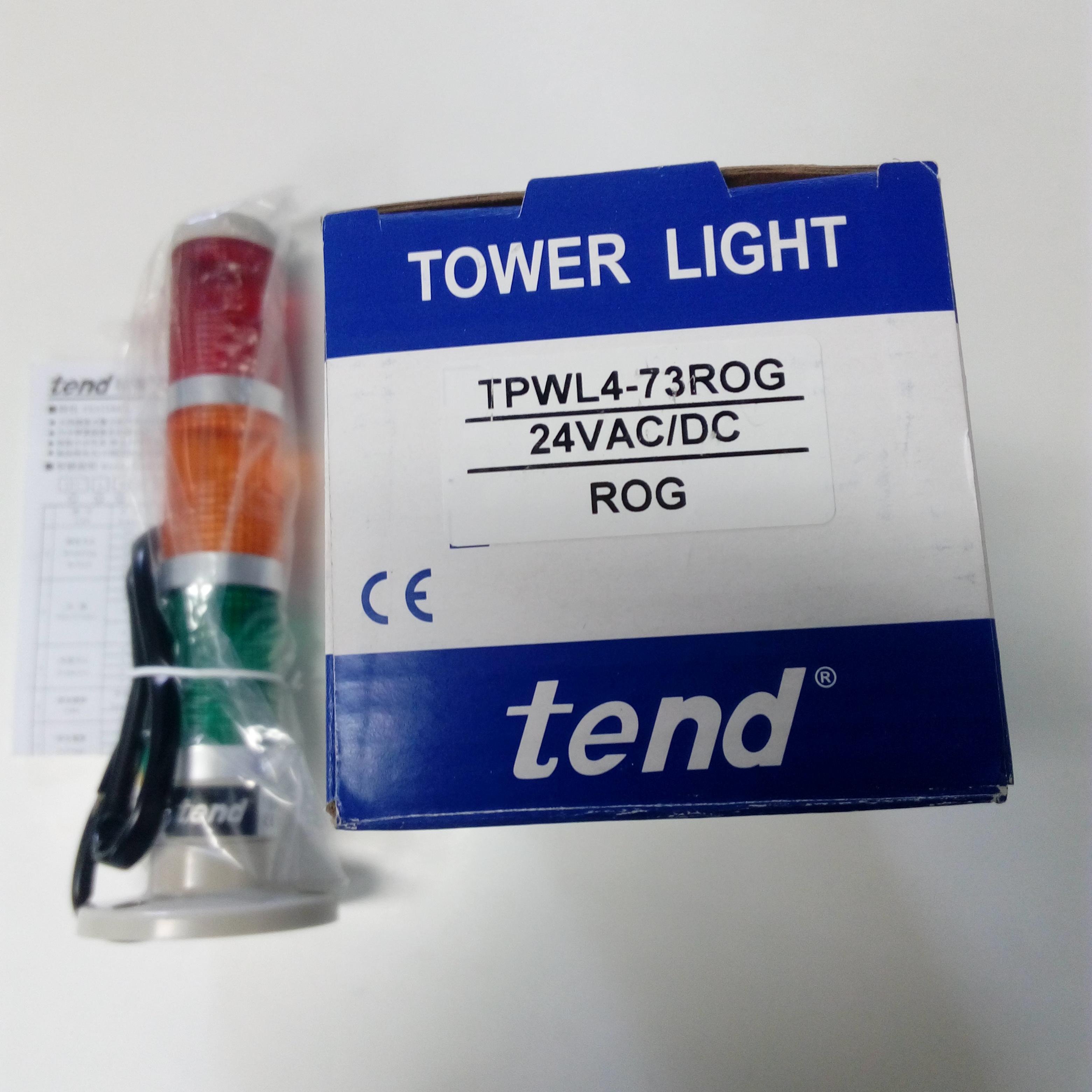 Tower Light ทาวเวอร์ไลท์ 2ขั้น เขียว/แดง TEND ไฟสัญญาณเตือน 24DC