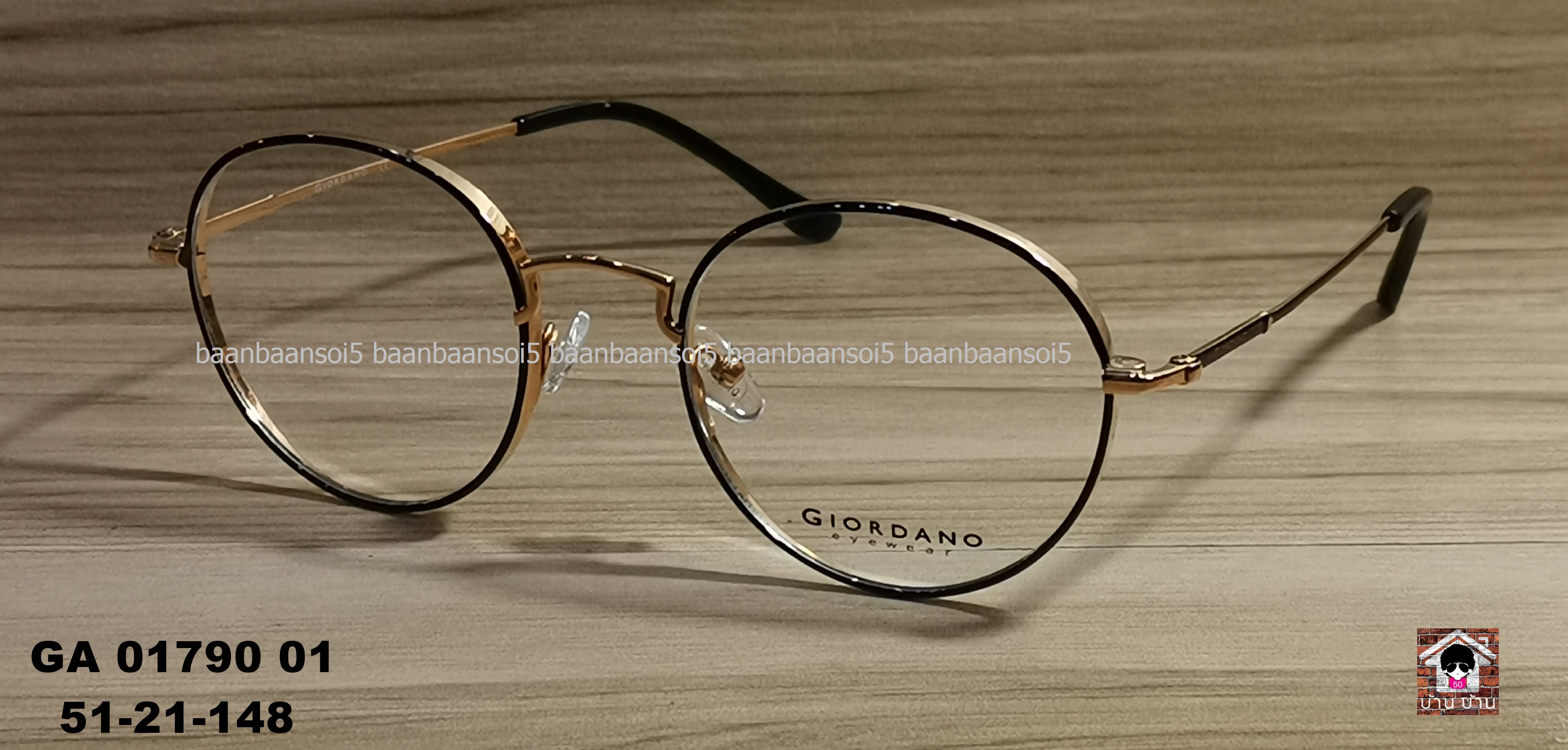 GIORDANO GA01790 01 โปรโมชั่น กรอบแว่นตาพร้อมเลนส์ HOYA ราคา 3,500 บาท