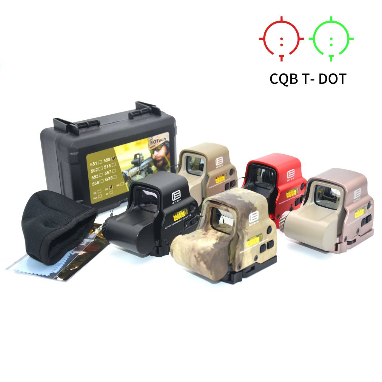 New. Reddot Eotech 558 ขาปลดไว ติดราง picatinny ไฟเป้าปรับได้ 2 สี