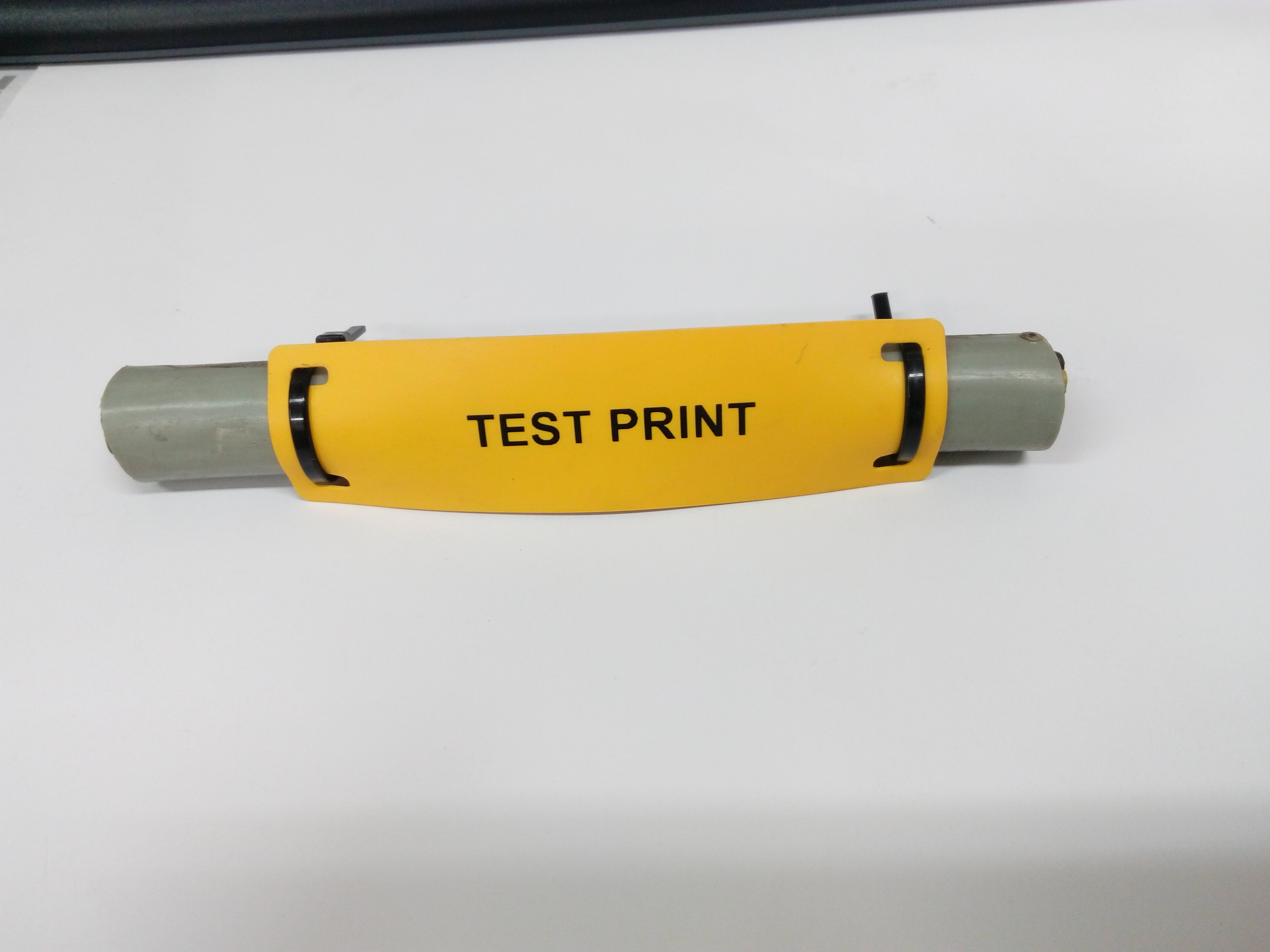 แท็กมาร์คสายไฟ สีเหลือง/สีขาว 90x25 mm. SUMITAG Standard Cable Labels