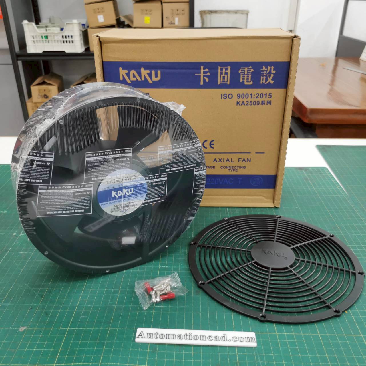 พัดลมระบายอากาศ KAKU ขนาด 10 นิ้ว 220VAC ลูกปืนแบบ Ball - KA2509HA2-2 PLUG 220VAC