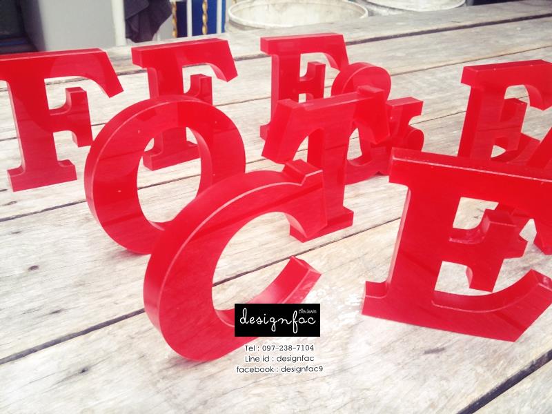 ตัวอักษรตั้งโต๊ะหรือติดผนัง " TEA & COFFEE " ป้ายร้าน สไตล์โมเดิร์น มินิมอล ลอฟท์