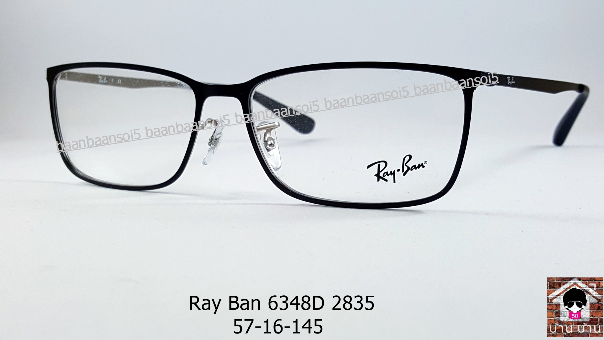 Rayban RX 6348D 2832 โปรโมชั่น กรอบแว่นตาพร้อมเลนส์ HOYA ราคา 3,700 บาท