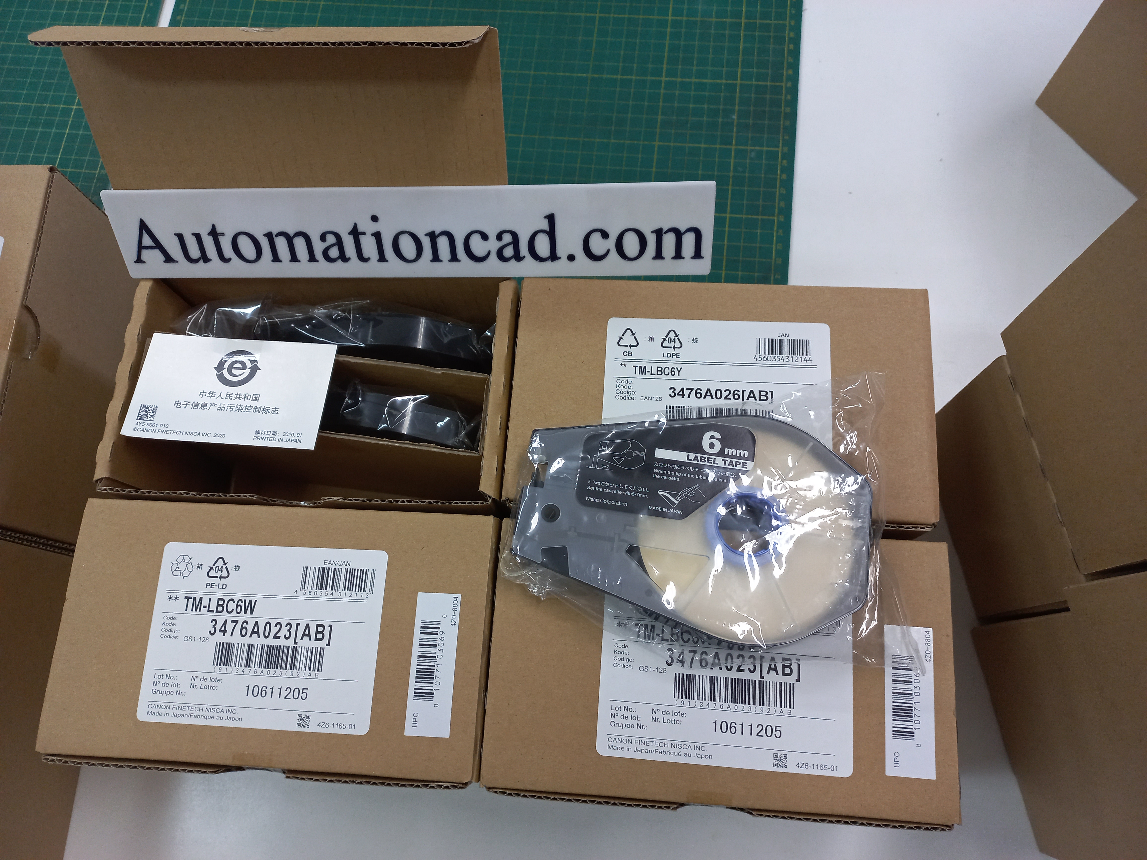 สติ๊กเกอร์ Label 6mm. White เครื่องพิมพ์ CANON รุ่น MK1500 MK2600 MK2100 3476A023