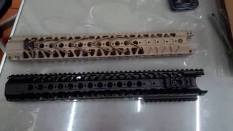 New.Angry gun Wire Cutter Rail System LVOA Style for M4 Cmmg.22 / M16 ขนาด 13.5" / 16.2" สีดำ สีทราย ราคาพิเศษ