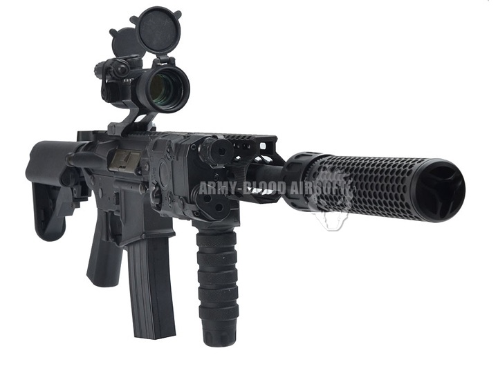 Knight's Armament QDC CQB Barrel Extension KAC 556 QDC CQB Airsoft Dummy Quick Detach Suppressor (CQB Length,BK)prev next