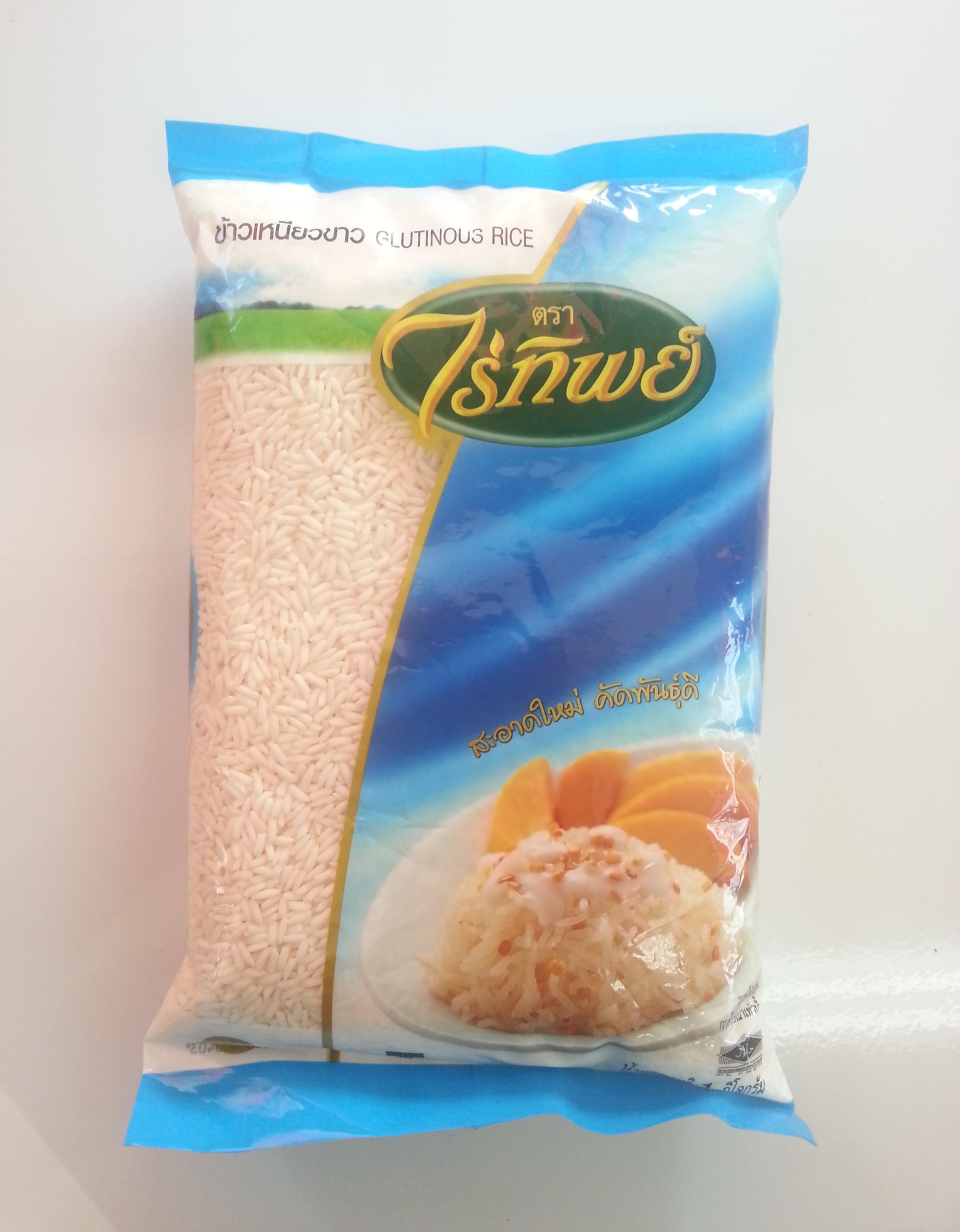 ข้าวเหนียวขาว ตรา ไร่ทิพย์ 1kg.