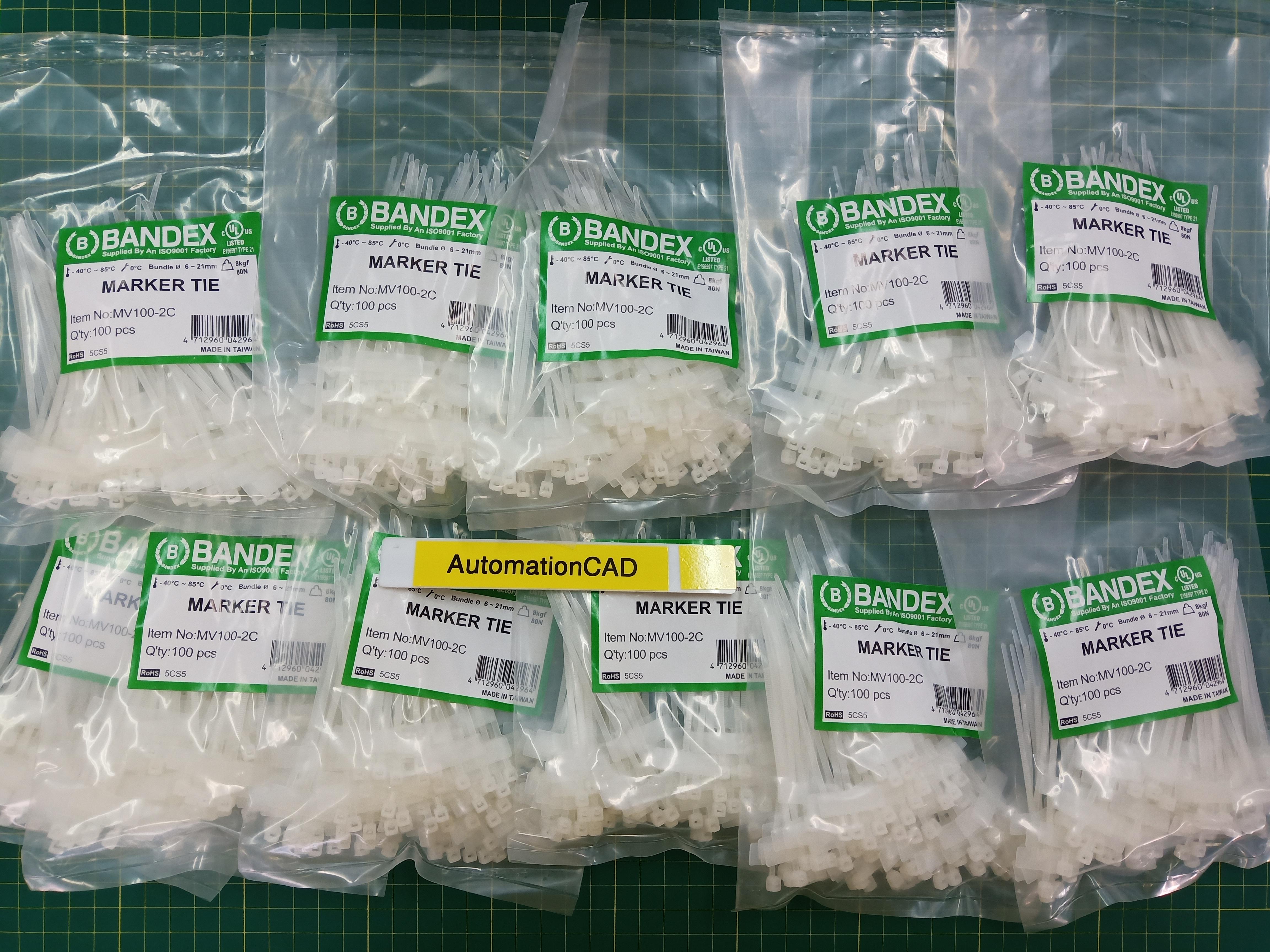 มาร์คเกอร์ไทร์ MARKER TIE BANDEX ที่รัดสายไฟแบบมีป้าย