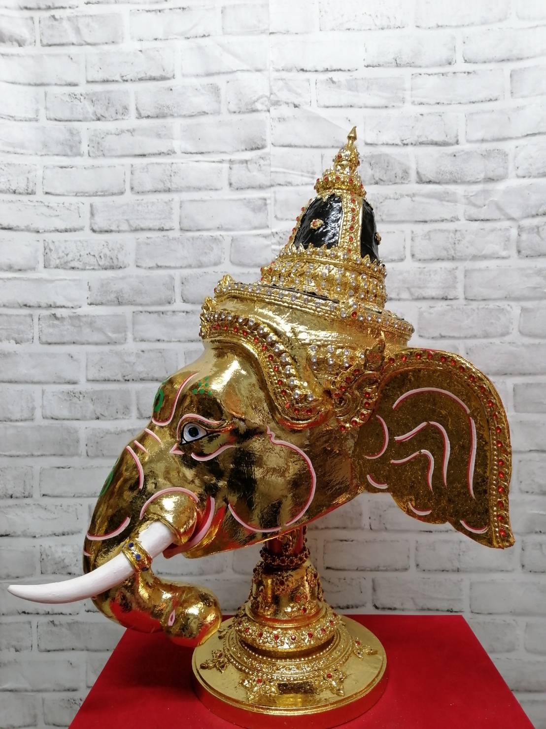 พระพิฆเนศ ขนาดครอบ (หน้าทอง)