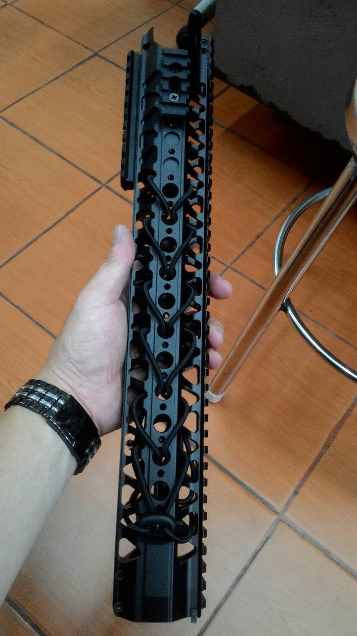 New.Angry gun Wire Cutter Rail System LVOA Style for M4 Cmmg M4 GBB and AEG 12"-16" สีดำ สีทราย ราคาพิเศษ
