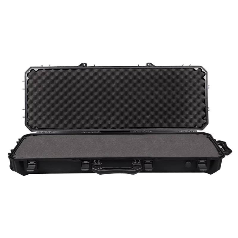 re-stockรอบ3จ้า เคสปืน พร้อมล้อลาก กล่องอุปกรณ์อเนกประสงค์ ทำจากวัสดุคุณภาพกันกระแทกได้ดี ด้านในบุด้วยฟองน้ำไดคัท และฟองน้ำรังไข่ สามารถหยิบออกเป็นชิ้นเพื่อวางสินค้า ขนาดใหญ่ 109*41*16.5cm ขนาดเล็ก32*28*8.5cm ใช้ได้ในอุณหภูมิ -40-80c กันน้ำIPX-7