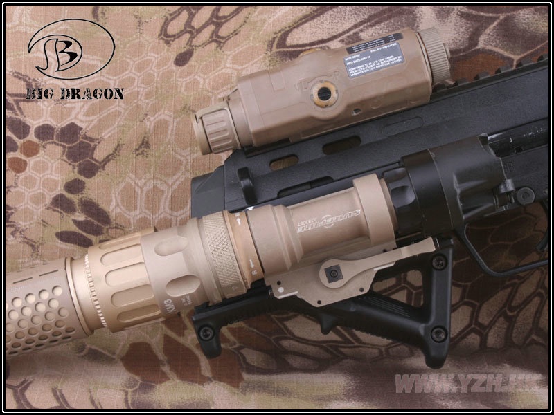Knight's Armament QDC CQB Barrel Extension KAC 556 QDC CQB Airsoft Dummy Quick Detach Suppressor (CQB Length,DE)